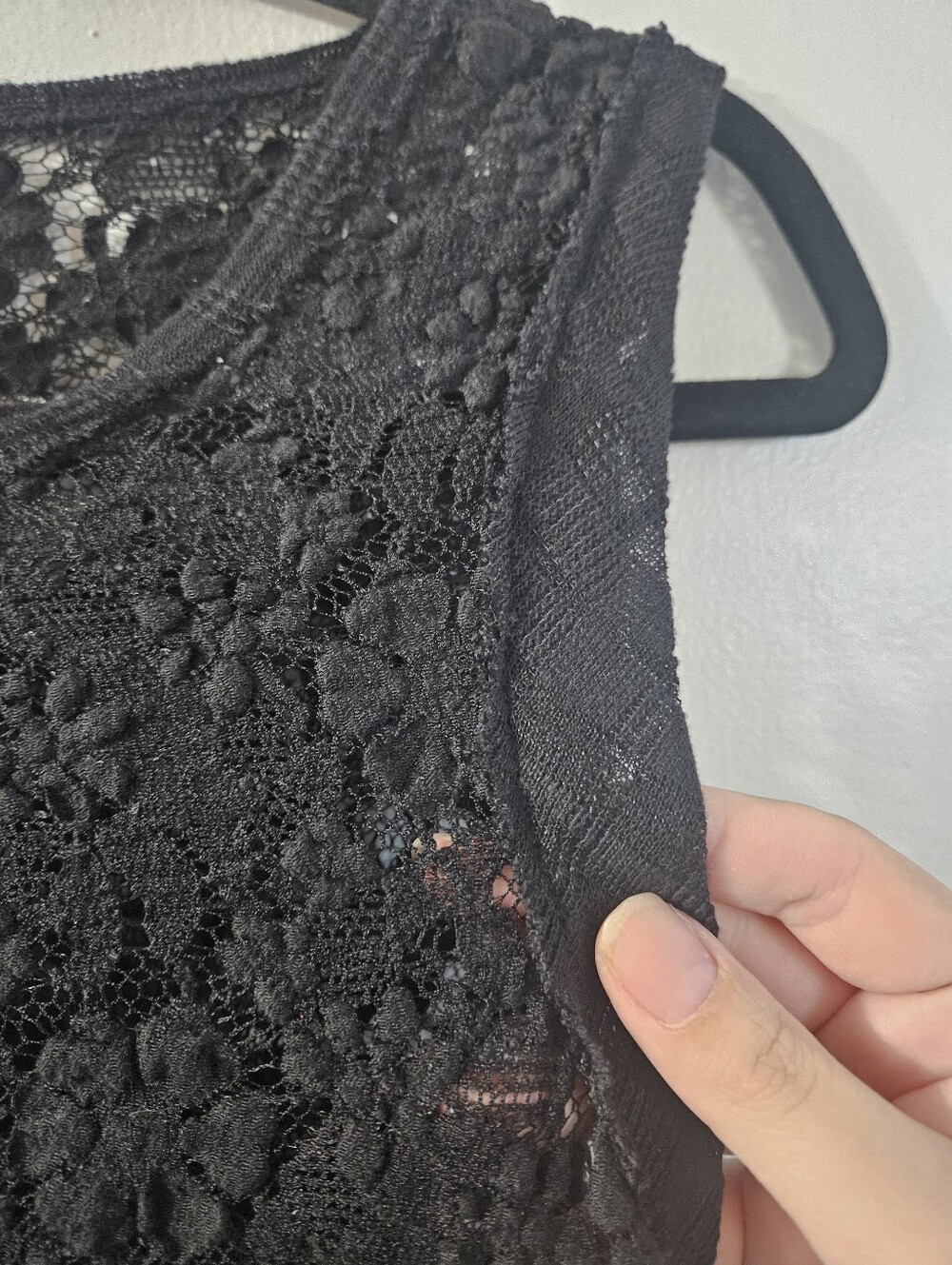 Free People Black Lace Tank Top - Picture 6 of 11